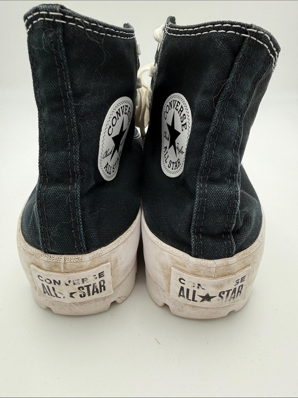 Bundle of Alexander McQueen Pastel Blue Sneakers with Pink Heel Tab and Converse - Picture 13 of 16